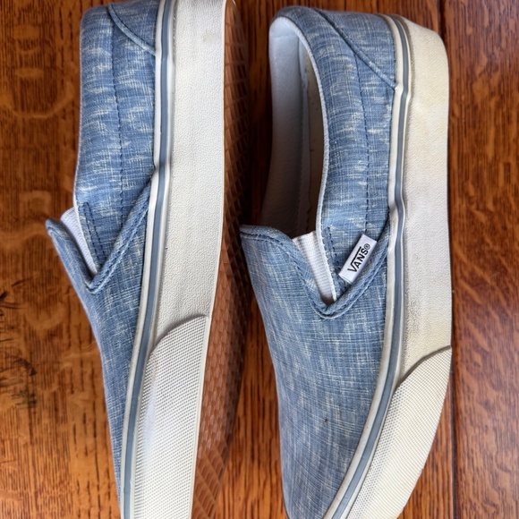 Vans slip-on, Classic Van Doren blue and white, women's size 9.5, men's 8. - Picture 4 of 8